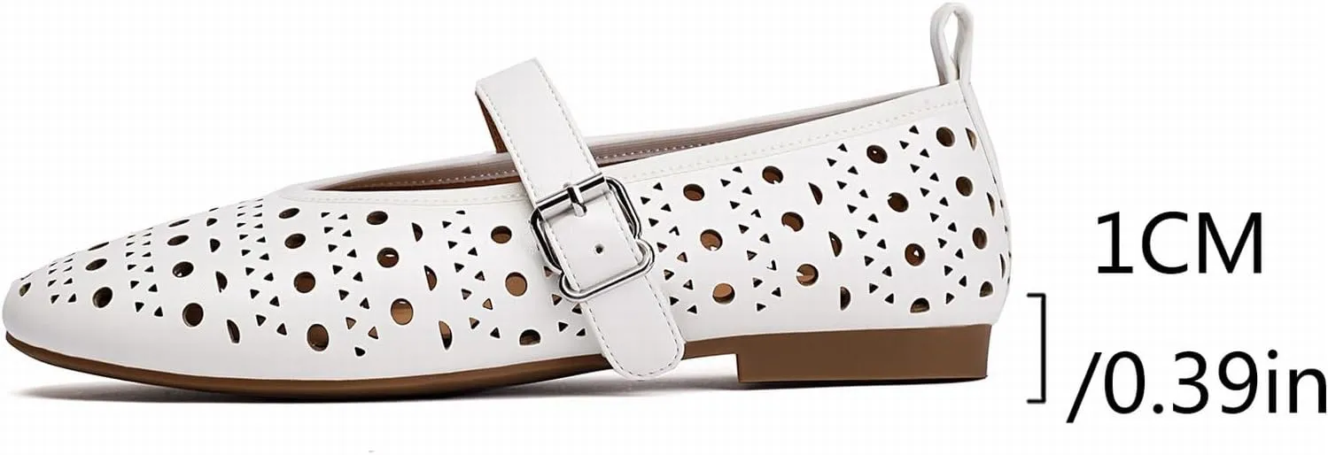 Women's Mary Jane Flats Studded Comfortable Ballet Flat Dressy Casual Ballerina Shoes