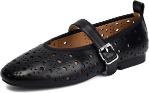 Women's Mary Jane Flats Studded Comfortable Ballet Flat Dressy Casual Ballerina Shoes