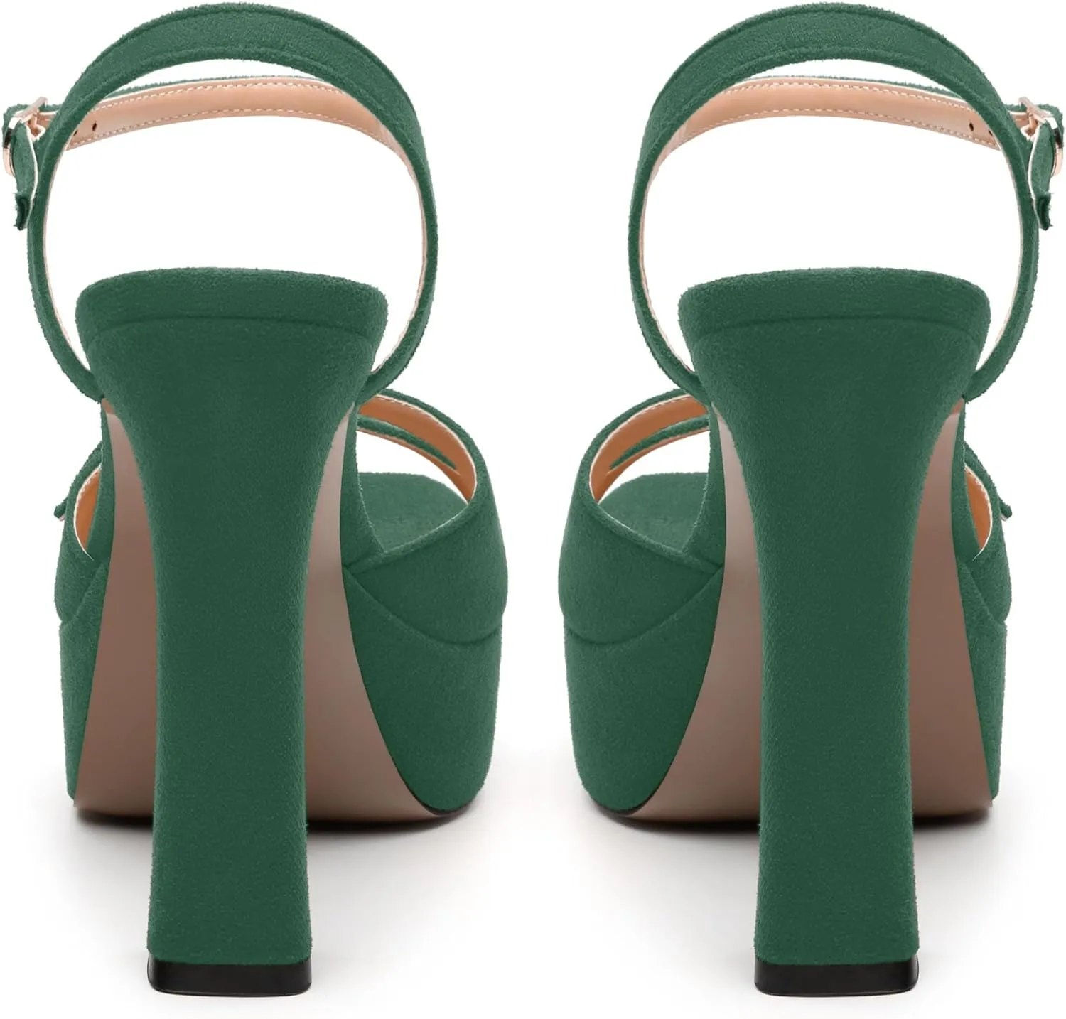 Womens Platform Sandals, Square Toe Adjustable Strap with Buckle, Fashion Daily Work, Date Nights, Parties Solid High Heels