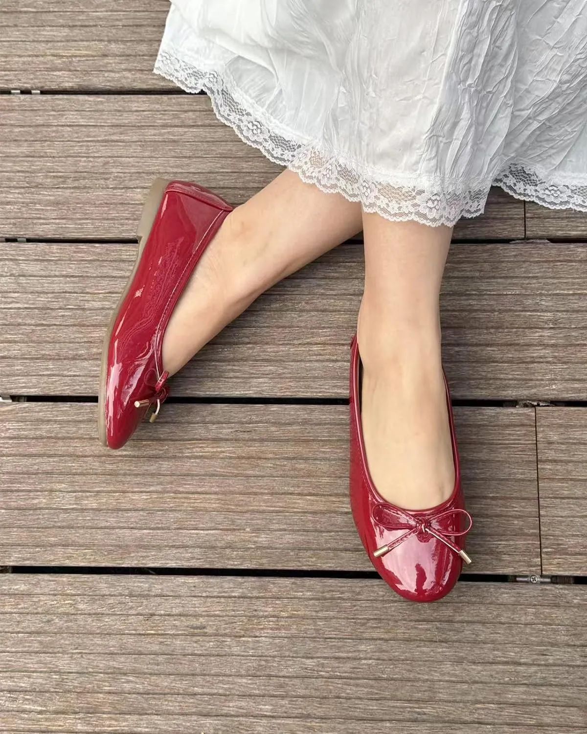 Women's Shine Ballet Bow Dressy Flats Round Toe Slip On Foldable Flats Dress Work Shoes for Business Casual Office