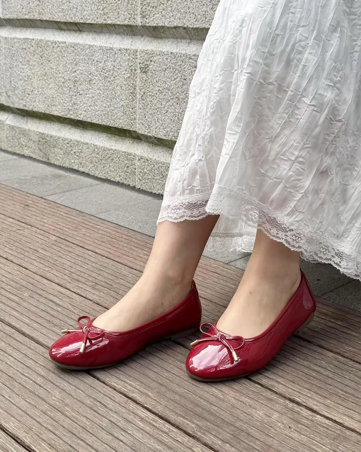 Women's Shine Ballet Bow Dressy Flats Round Toe Slip On Foldable Flats Dress Work Shoes for Business Casual Office