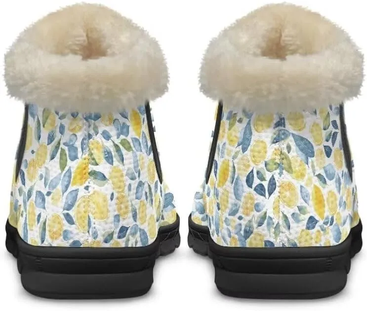 Womens Snow Boots Fur Lined Warm Booties Winter Shoes Anti-Skid Lightweight Ankle Boots Casual Wear