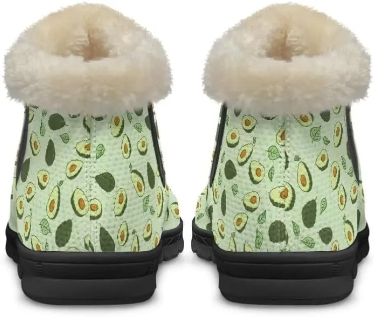Womens Snow Boots Fur Lined Warm Booties Winter Shoes Anti-Skid Lightweight Ankle Boots Casual Wear
