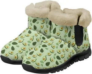 Womens Snow Boots Fur Lined Warm Booties Winter Shoes Anti-Skid Lightweight Ankle Boots Casual Wear
