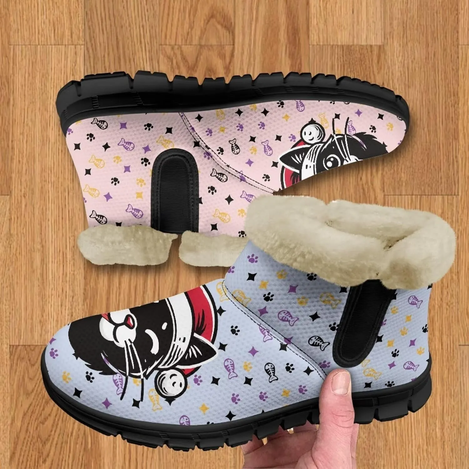 Women's Snow Boots Winter Comfy Plush Warm Ankle Boot Anti-Slip Waterproof Comfortable Slip On Outdoor Booties for Hiking Walking