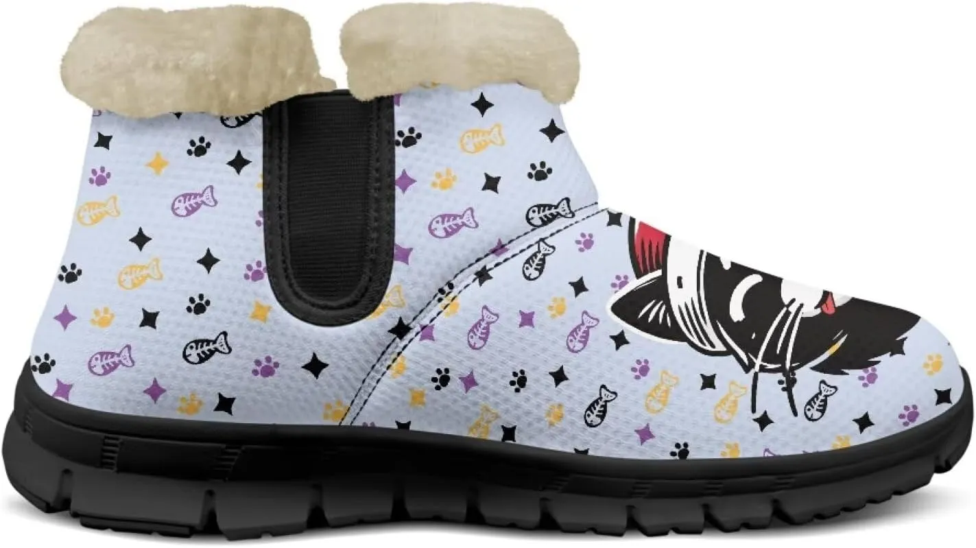 Women's Snow Boots Winter Comfy Plush Warm Ankle Boot Anti-Slip Waterproof Comfortable Slip On Outdoor Booties for Hiking Walking