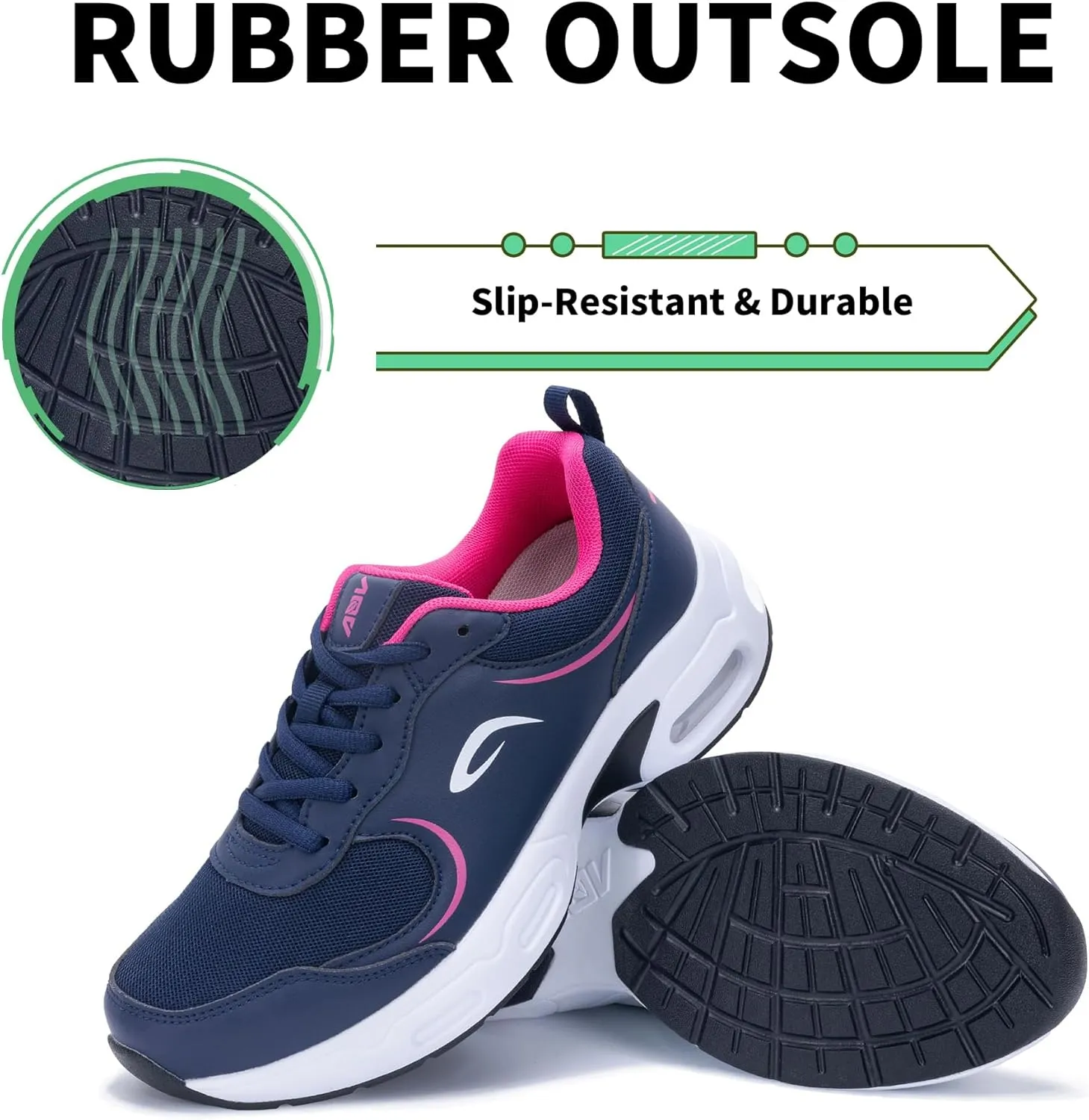 Womens Walking Shoes with Arch Support | Orthotic Sneakers for Plantar Fasciitis Foot Heel Pain Relief | Tennis Running Shoes US 6.5-11