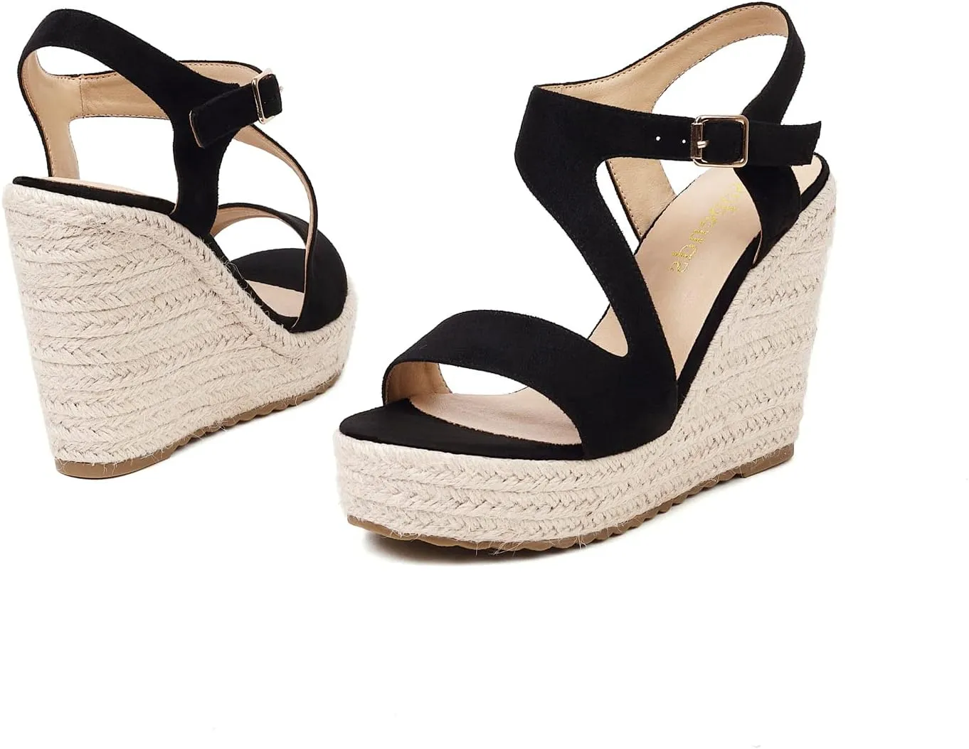 Women's Wedge Sandals, Espadrille Platform Summer Sandals, Wedge Ankle Strap Open Toe Sandals