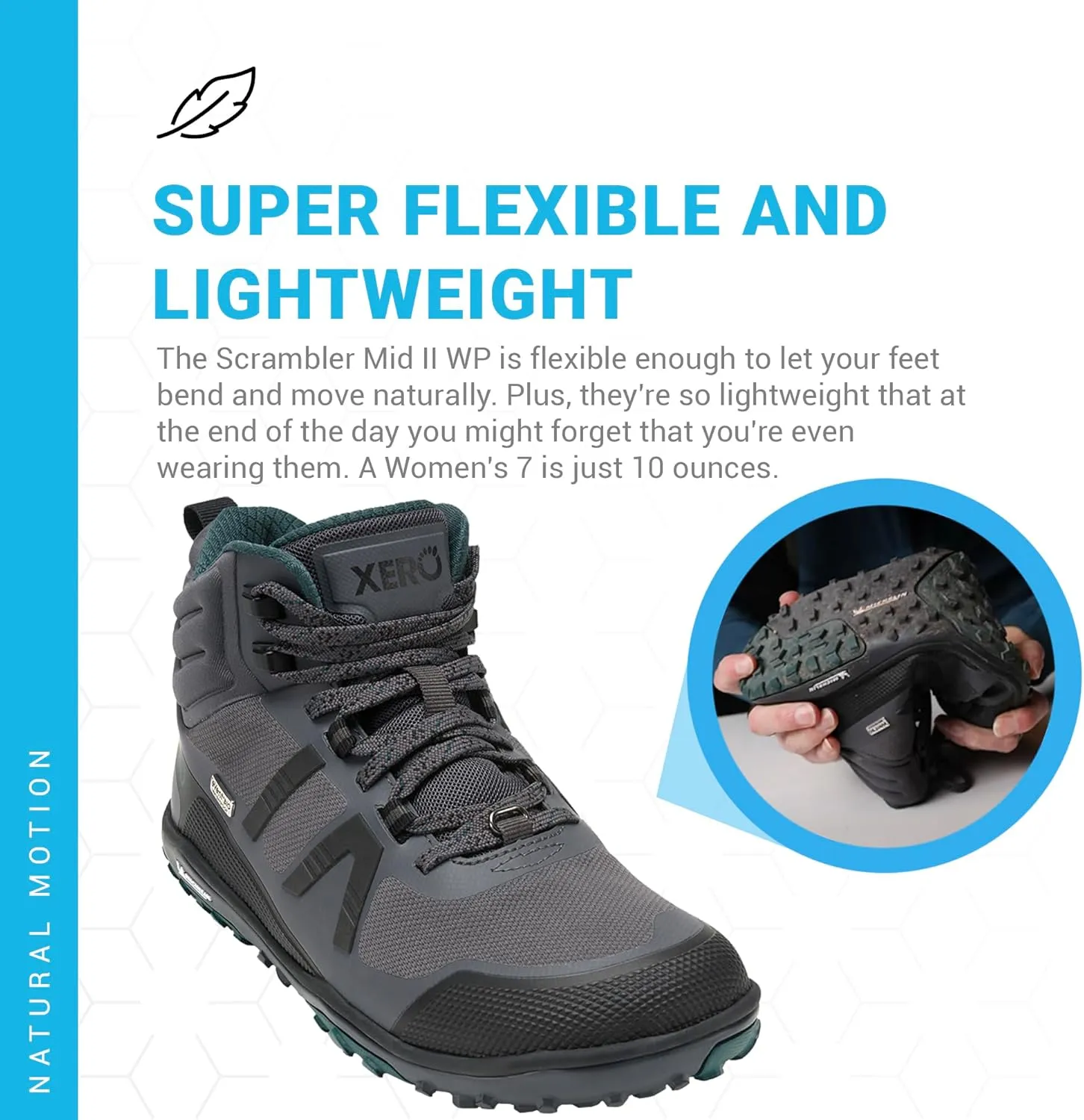 Xero Shoes Barefoot Hiking Shoes for Women | Scrambler Mid Women's Hiking Boots | Zero Drop, Wide Toe Box, Minimalist