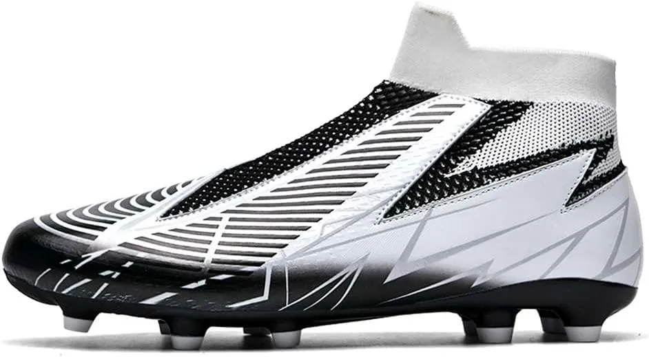 YAXE Unisex's Laceless AG FG Soccer Cleats Outdoor/Indoor Professional Football Sports Training Sneakers