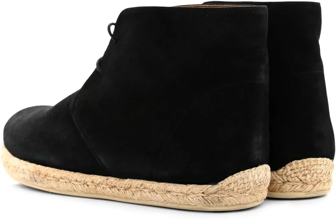 YDN Women Classic Ankle Boots Round Closed Toe Booties Braid Platform Heels Flats Lace Up Shoes Working Shopping Daily Size 4-16 US