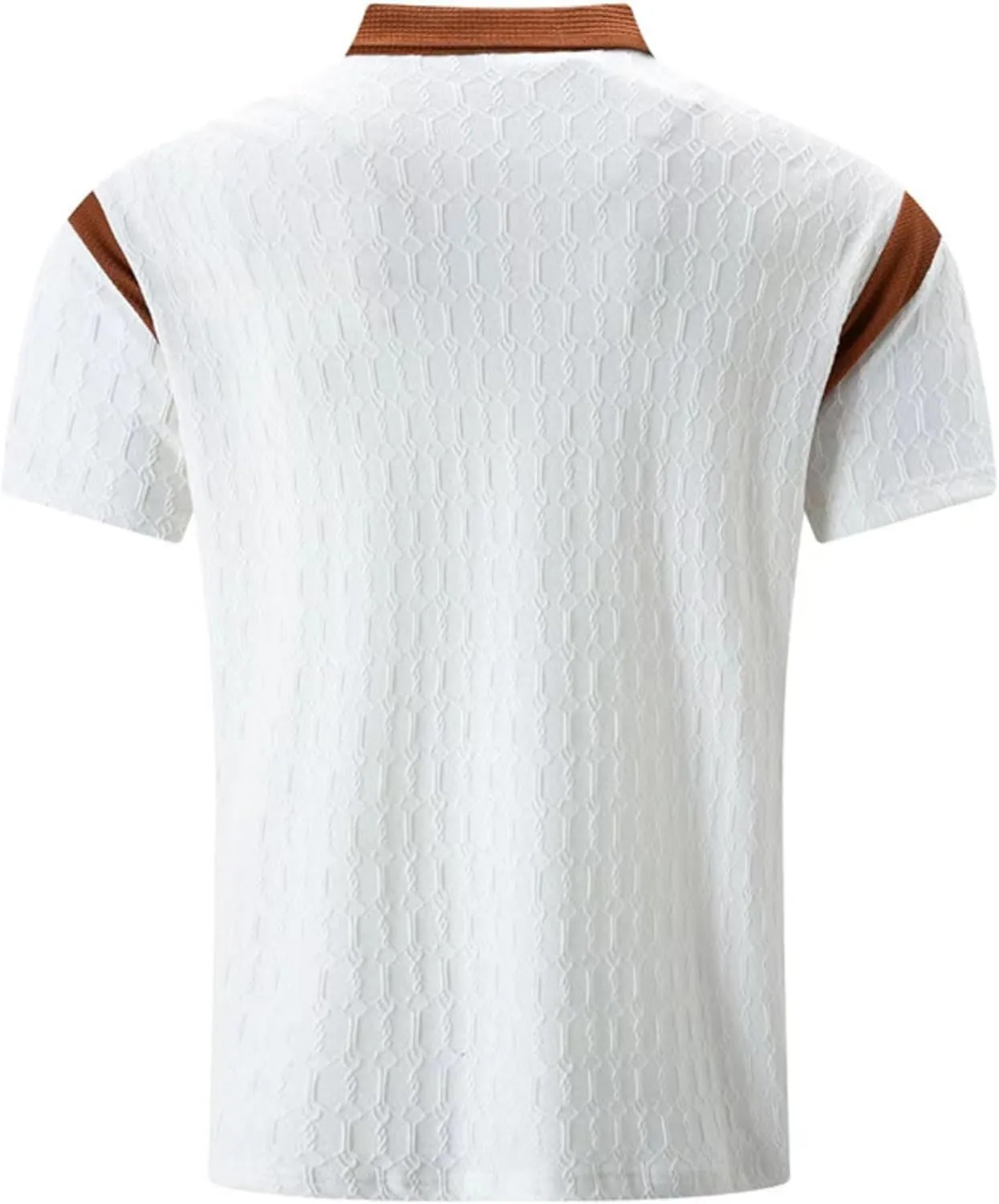ZOCAVIA Men's Summer Shirts Casual Collared V Neck Short Sleeve Polo Shirts Fashion Solid Color Slim Fit Tops Daily